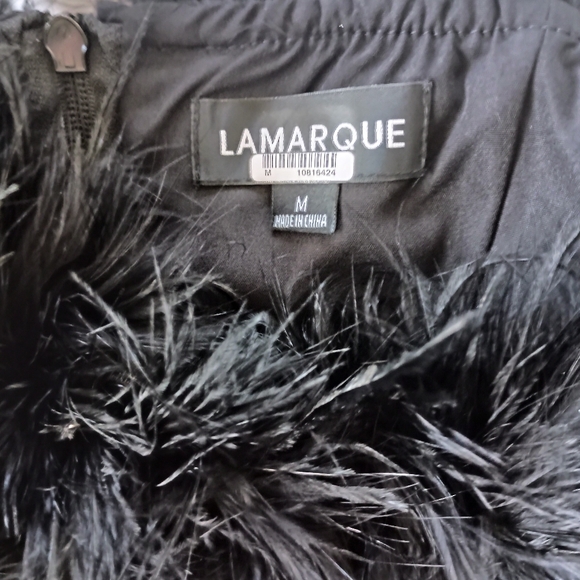 LAMARQUE Strapless Zaina Ostrich Feather Top - Picture 7 of 7